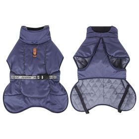 Thick Warm Pet Dog Clothes (Option: Navy Blue-6XL)