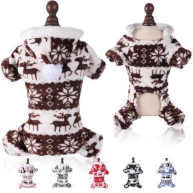 Puppy Clothes Super Soft Coral Fleece Pet Clothes Christmas Outfit (Option: Brown-3XL)